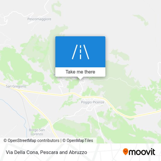 Via Della Cona map