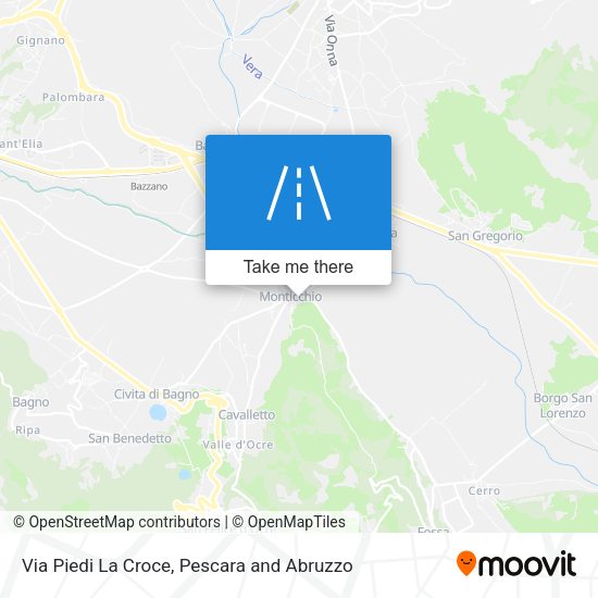 Via Piedi La Croce map