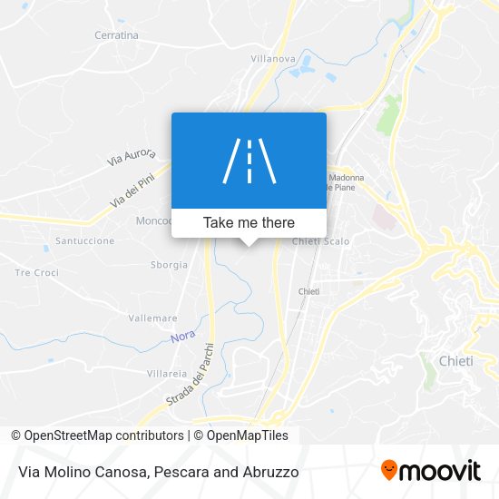 Via Molino Canosa map