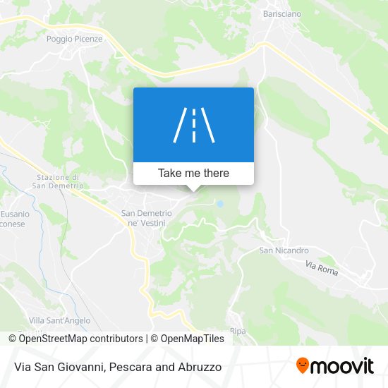 Via San Giovanni map