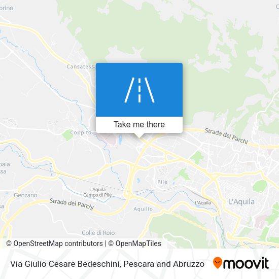 Via Giulio Cesare Bedeschini map