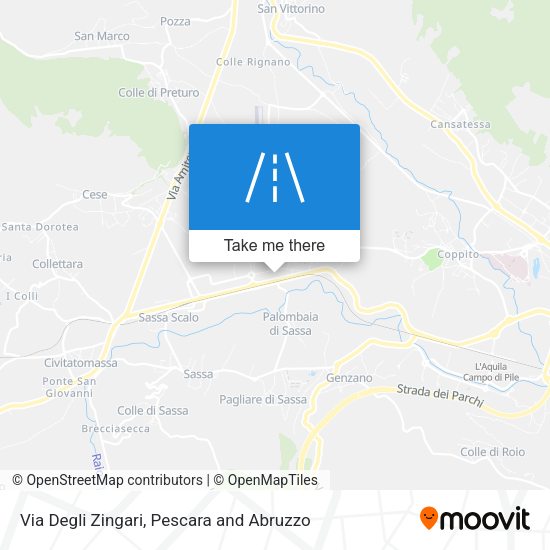 Via Degli Zingari map