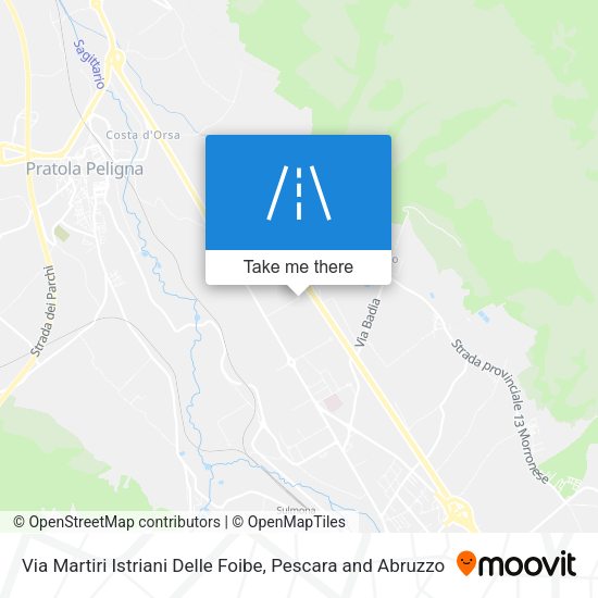 Via Martiri Istriani Delle Foibe map