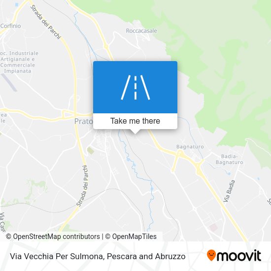 Via Vecchia Per Sulmona map