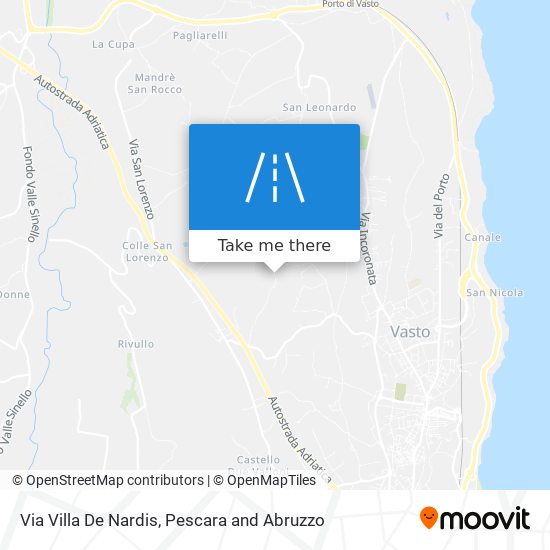 Via Villa De Nardis map