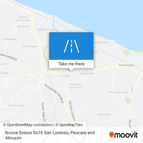 Nuove Svinco Ss16 San Lorenzo map