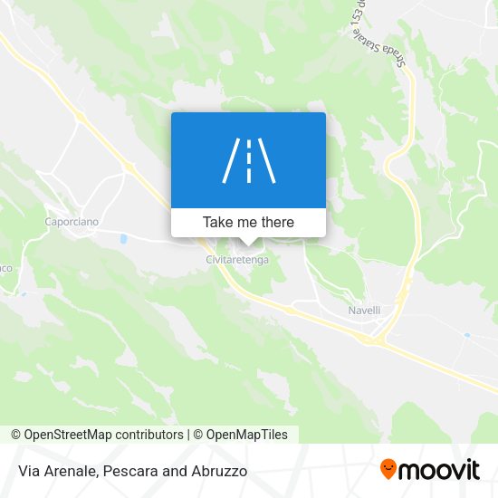 Via Arenale map