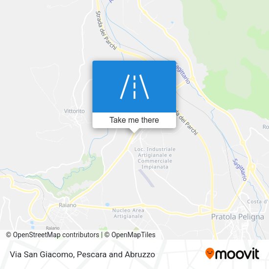 Via San Giacomo map