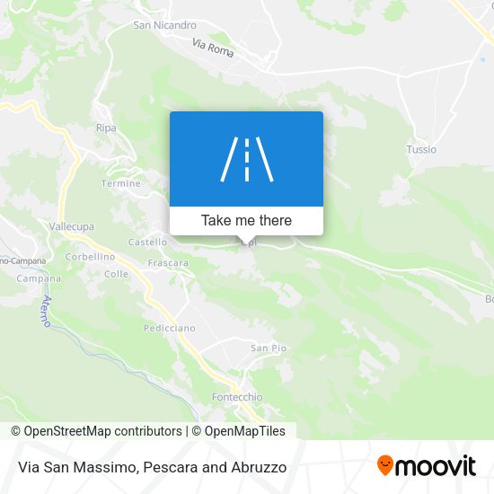 Via San Massimo map