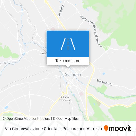 Via Circonvallazione Orientale map