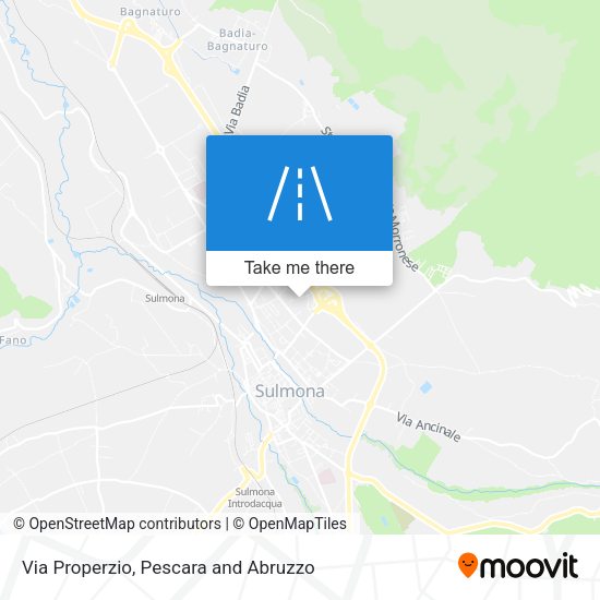 Via Properzio map