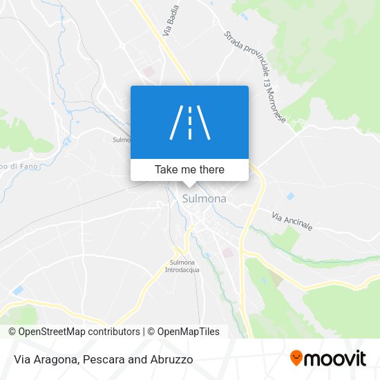 Via Aragona map