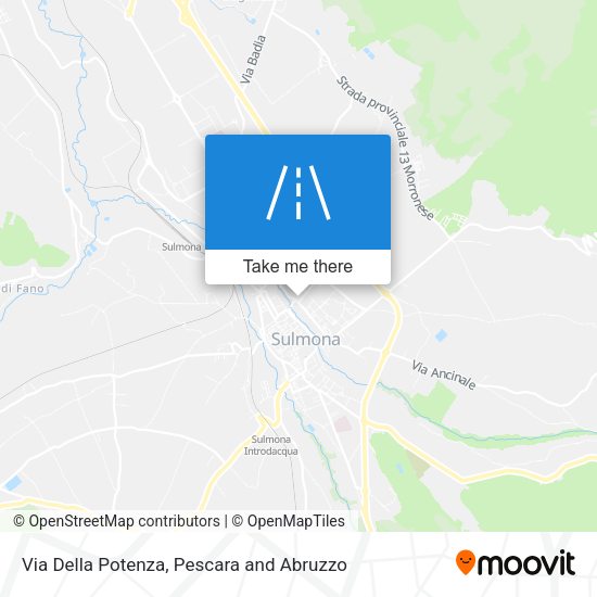 Via Della Potenza map
