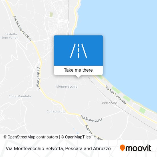 Via Montevecchio Selvotta map
