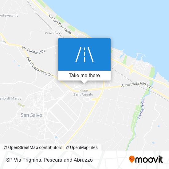 SP Via Trignina map