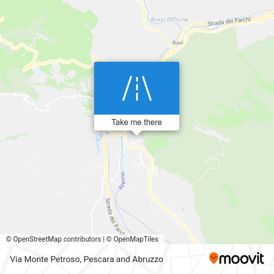 Via Monte Petroso map