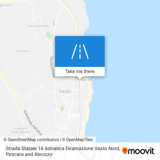 Strada Statale 16 Adriatica Diramazione Vasto Nord map