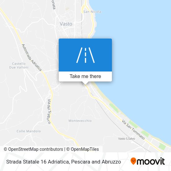 Strada Statale 16 Adriatica map