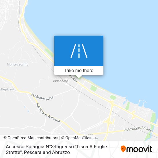 Accesso Spiaggia N°3-Ingresso "Lisca A Foglie Strette" map