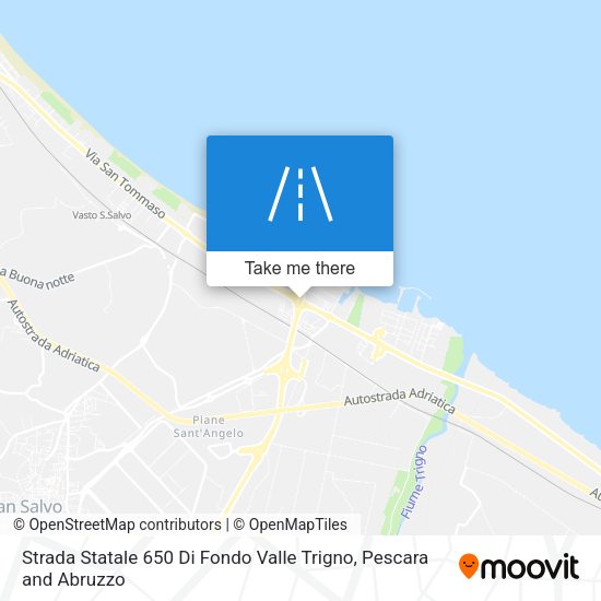 Strada Statale 650 Di Fondo Valle Trigno map