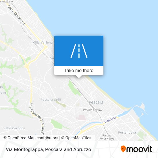Via Montegrappa map