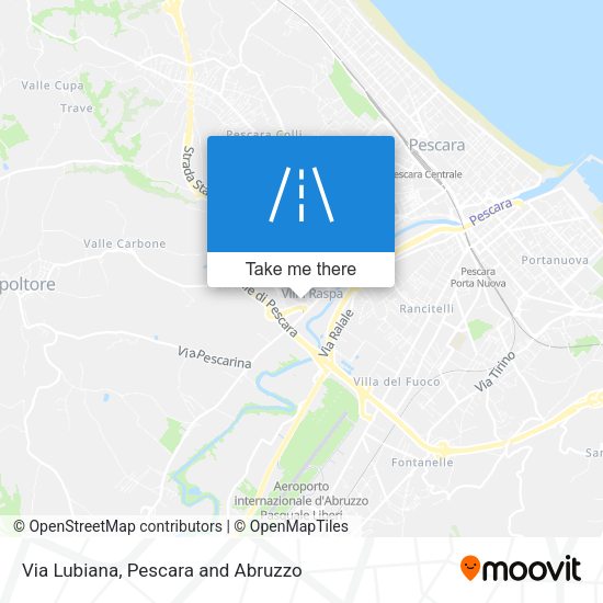 Via Lubiana map