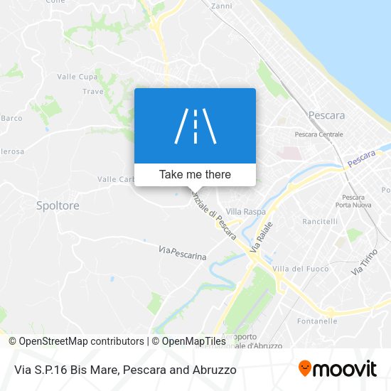Via S.P.16 Bis Mare map