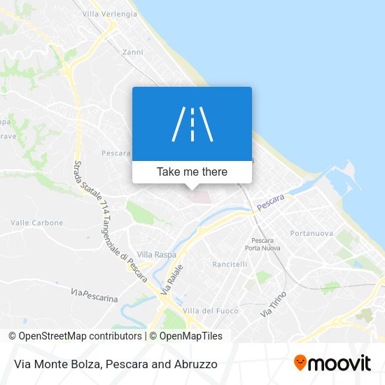 Via Monte Bolza map