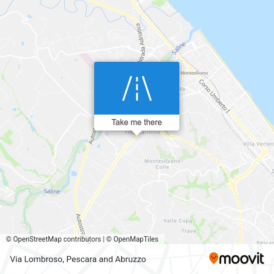 Via Lombroso map
