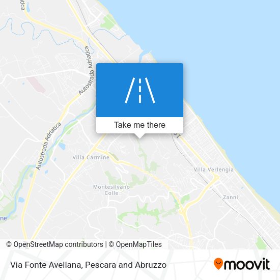 Via Fonte Avellana map