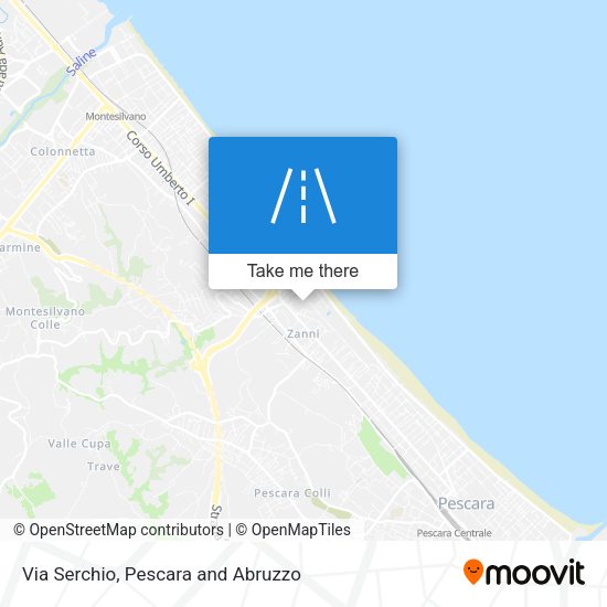 Via Serchio map