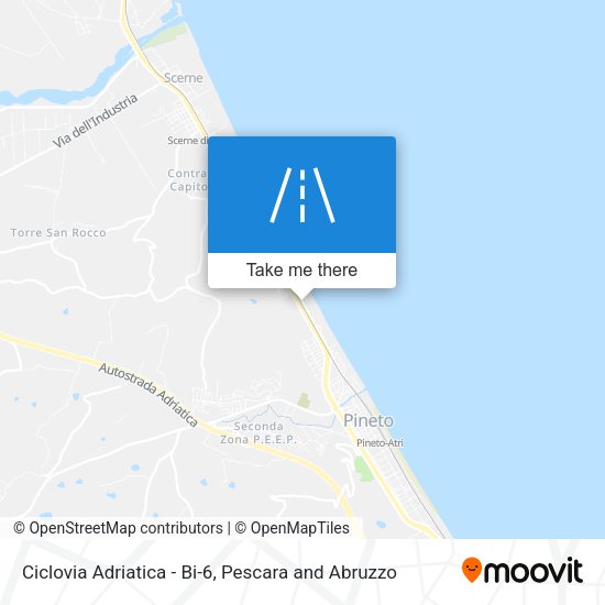 Ciclovia Adriatica - Bi-6 map