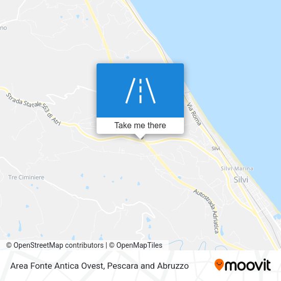 Area Fonte Antica Ovest map