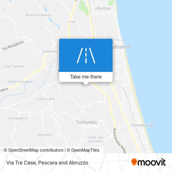 Via Tre Case map