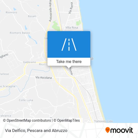 Via Delfico map