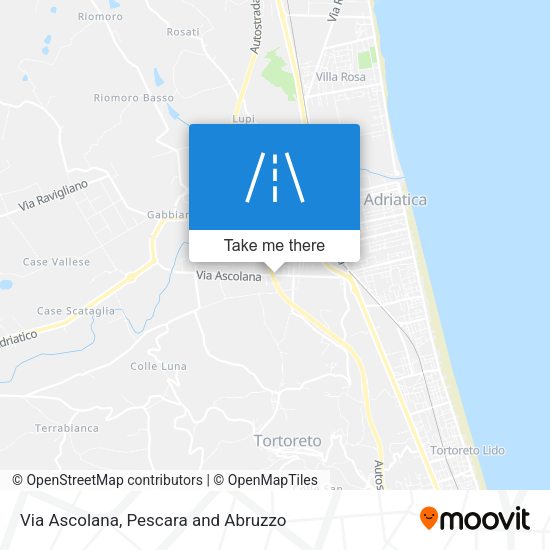 Via Ascolana map