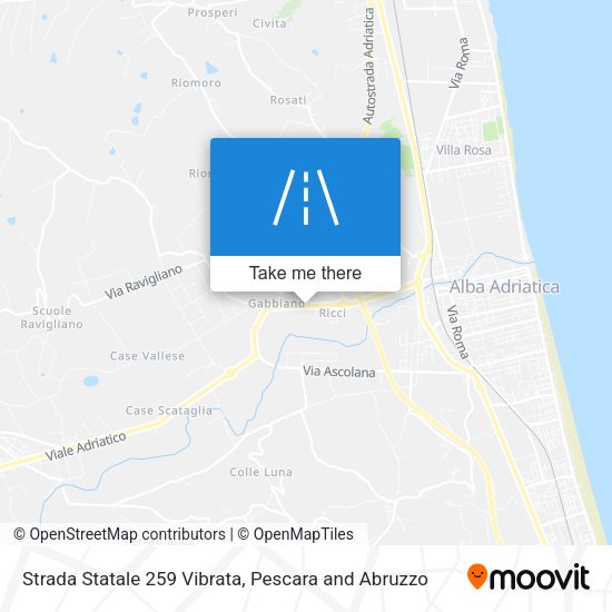 Strada Statale 259 Vibrata map