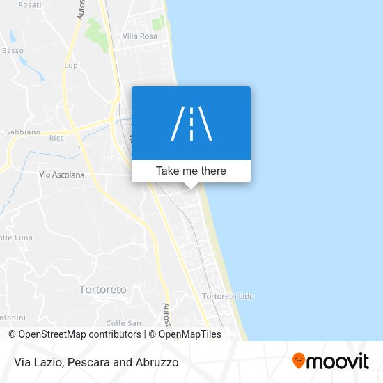 Via Lazio map