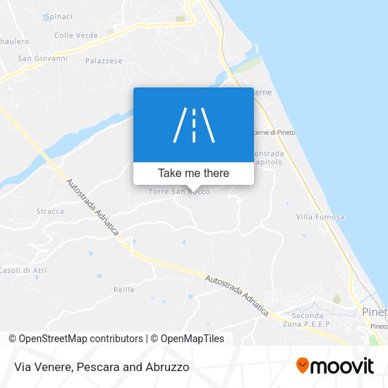 Via Venere map