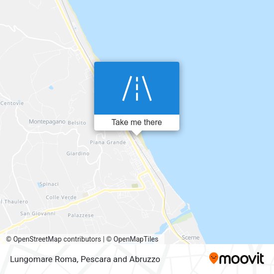 Lungomare Roma map