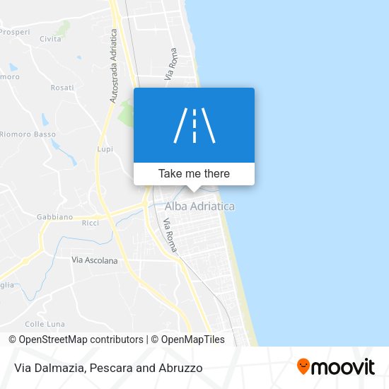 Via Dalmazia map