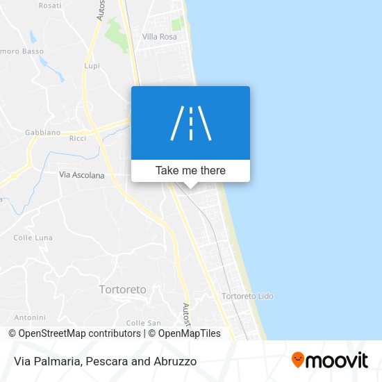 Via Palmaria map