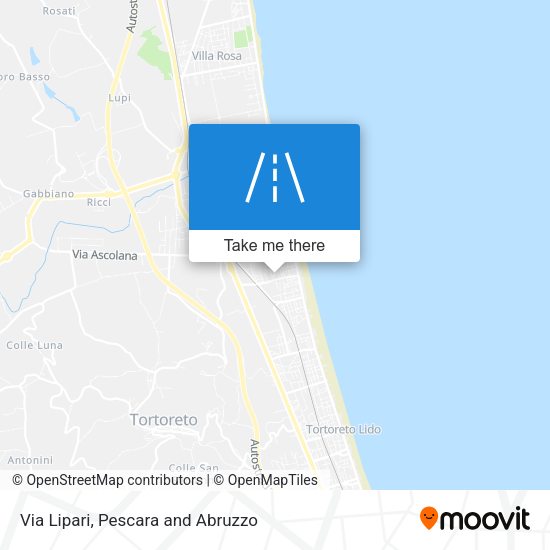 Via Lipari map