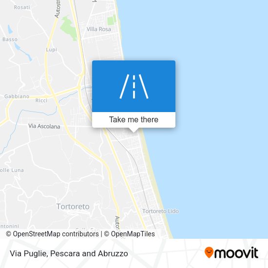 Via Puglie map