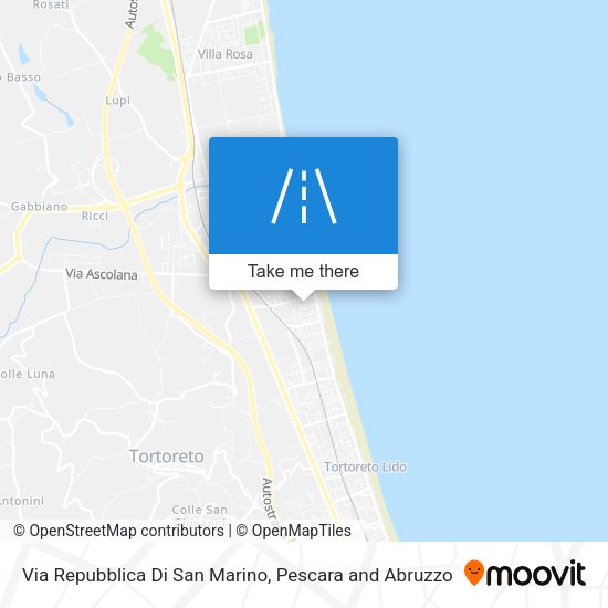 Via Repubblica Di San Marino map