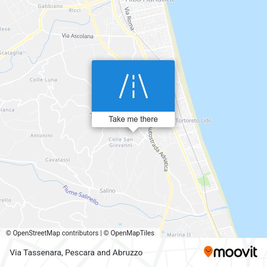 Via Tassenara map