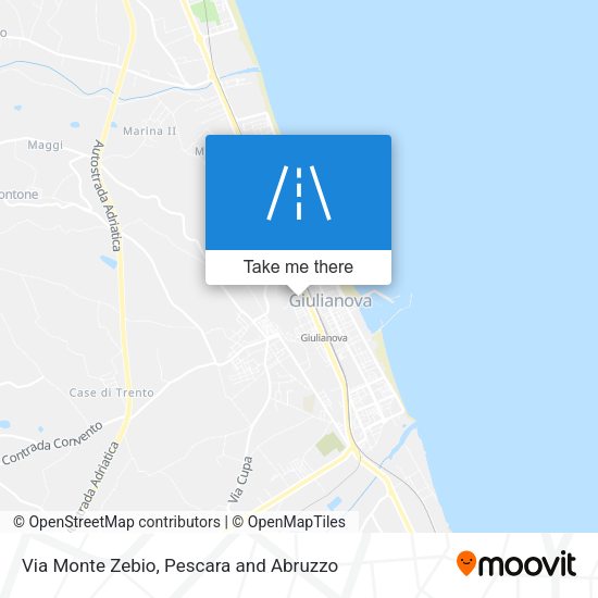 Via Monte Zebio map
