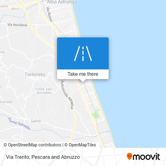 Via Trento map