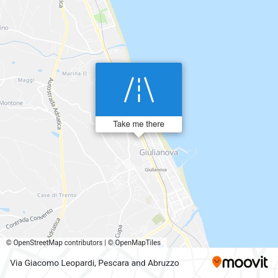 Via Giacomo Leopardi map