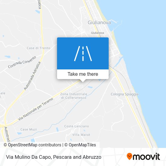 Via Mulino Da Capo map